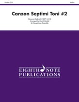 CANZON SEPTIMI TONI #2 SAXOPHONE ENSEMBLE cover
